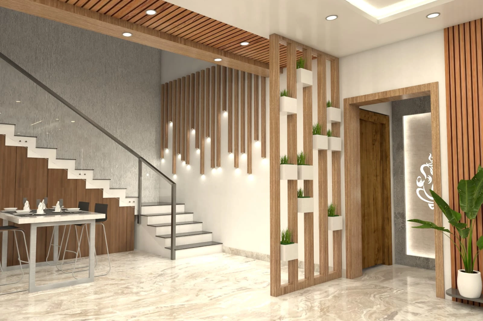 Modern Staircase Partition Design